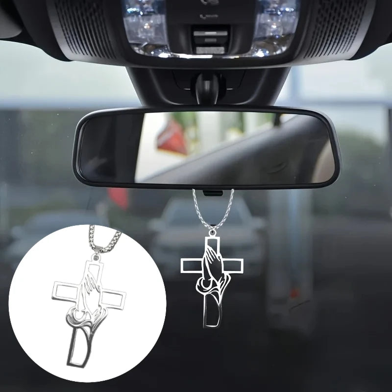Cross Car Hanging Charm