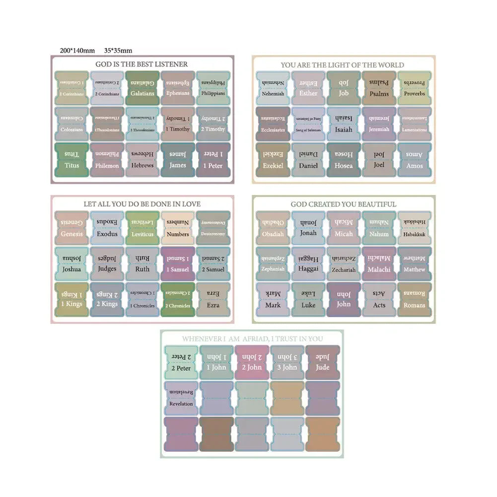 5/6 Pcs Bible Tabs